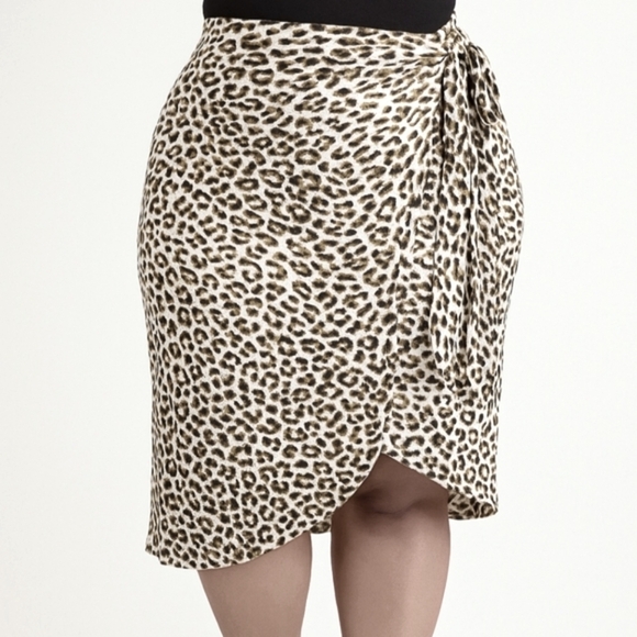 Cato Brown and Black Midi Skirt - Picture 1 of 4